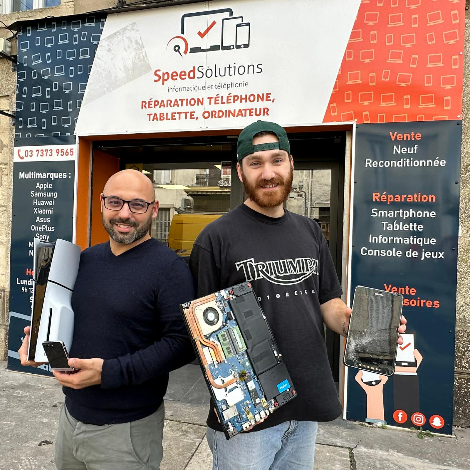 Façade magasin réparation téléphone Dijon Speed Solutions